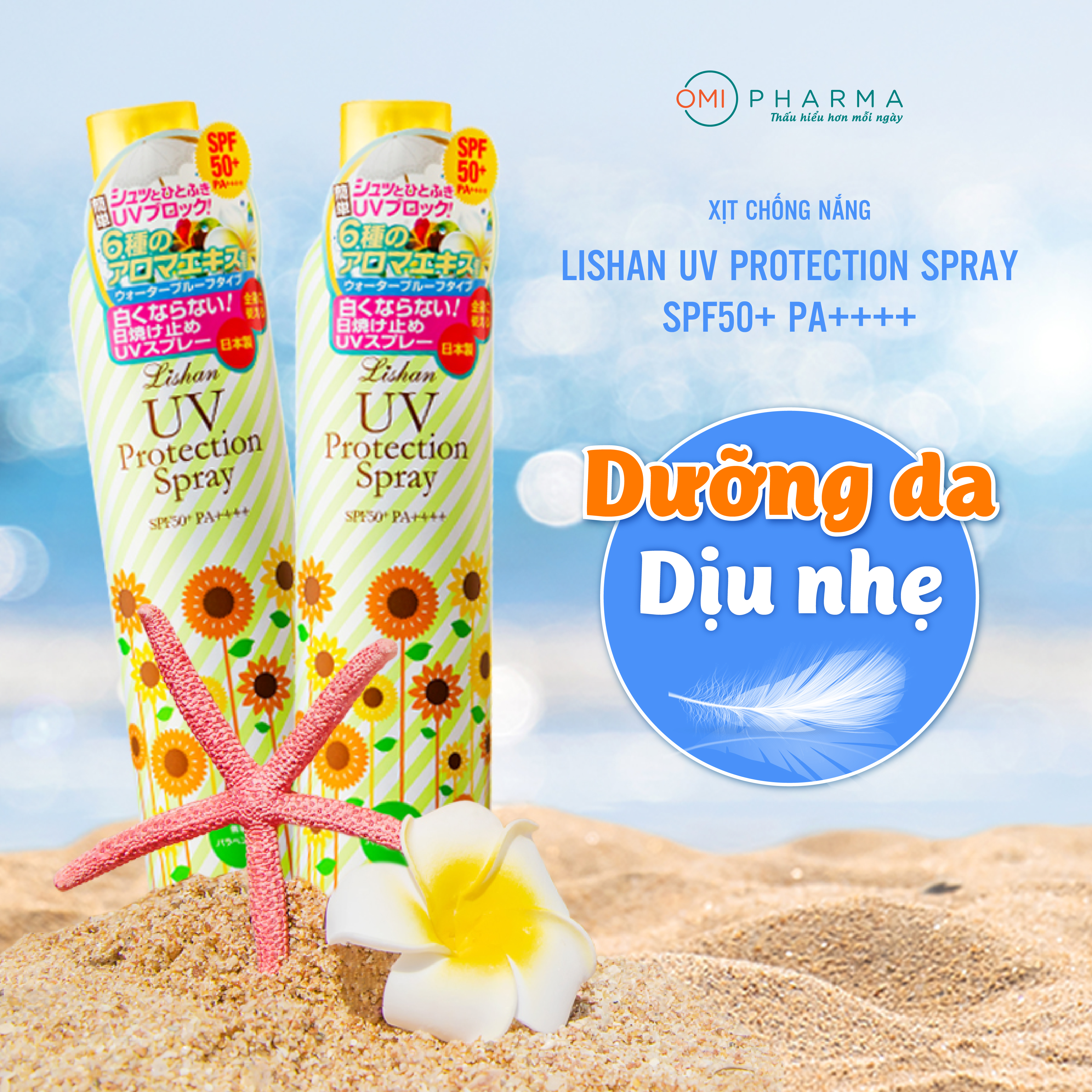 Xịt chống nắng Lishan UV Protection Spray số 1 Nhật Bản 4